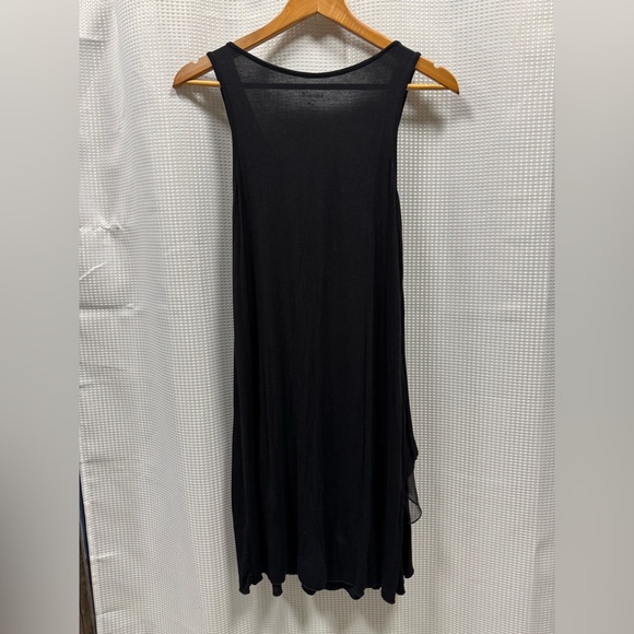 Kensie Black Dress with front Ruffle size medium - Picture 2 of 8